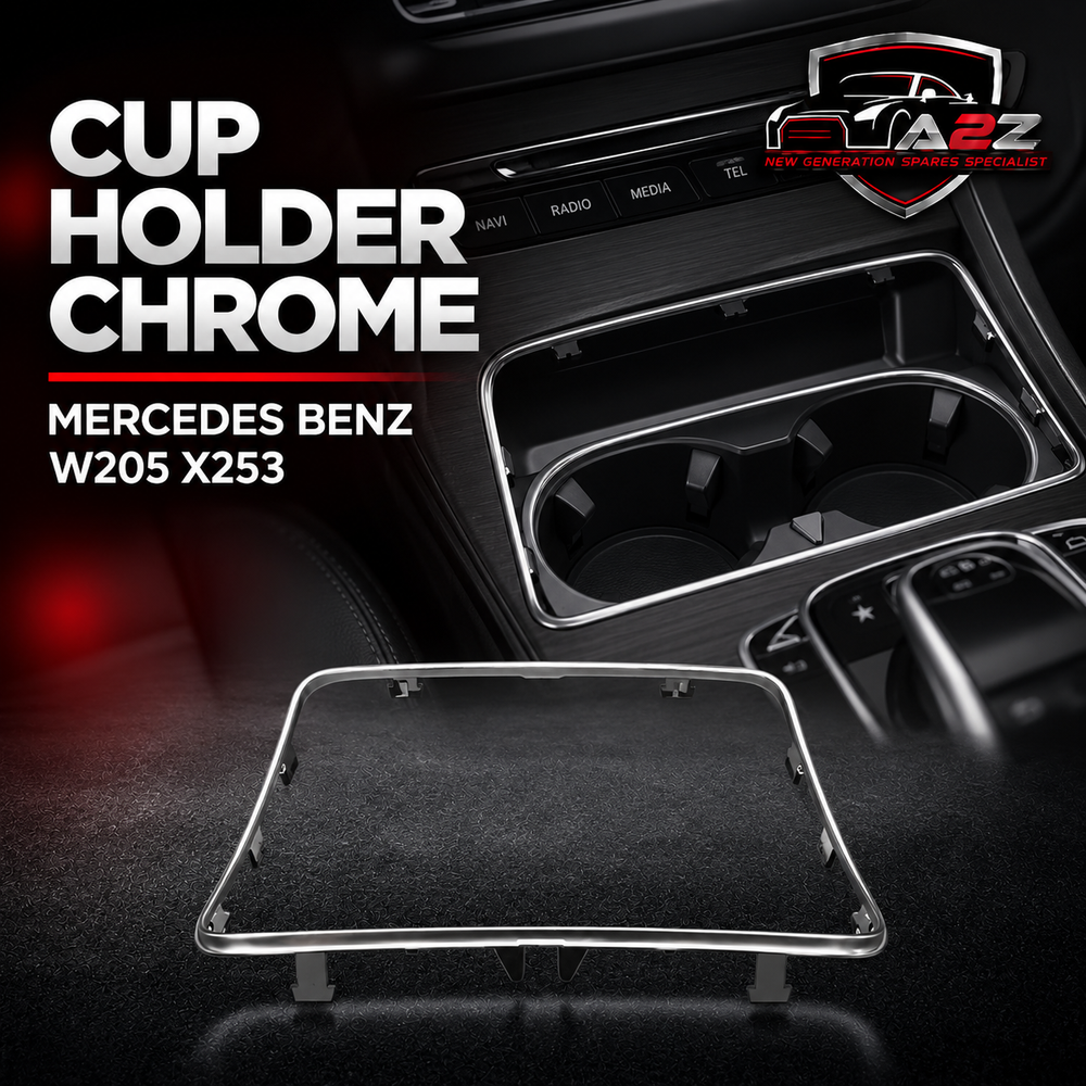 Cup Holder Chrome 2056830900 Compatible With Mercedes Benz  C CLASS W205 GLC X253 Tag No.247