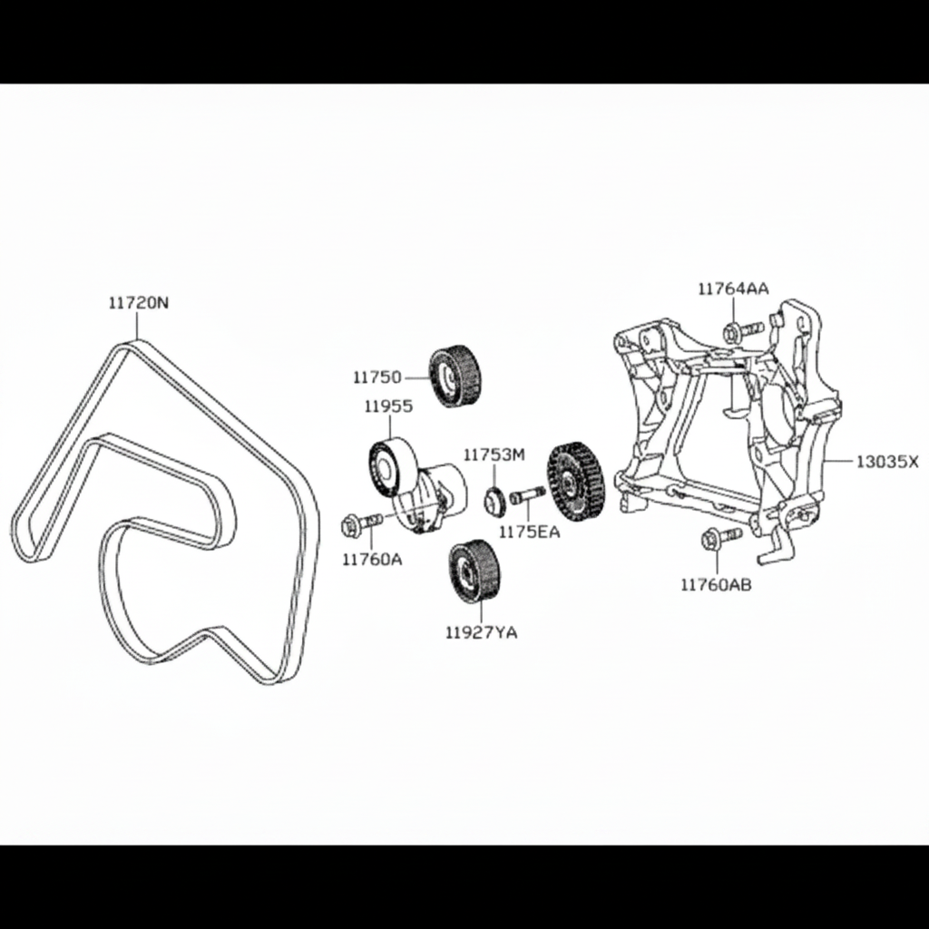 Belt Idler Pulley 11927HG00A A6112300142 Compatible with MERCEDES-BENZ C-CLASS (W204) & CLS (C218) & E-CLASS (W212) & S-CLASS (W221, V221) Tag no : 14