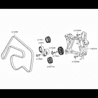 Belt Idler Pulley 11927HG00A A6112300142 Compatible with MERCEDES-BENZ C-CLASS (W204) & CLS (C218) & E-CLASS (W212) & S-CLASS (W221, V221) Tag no : 14