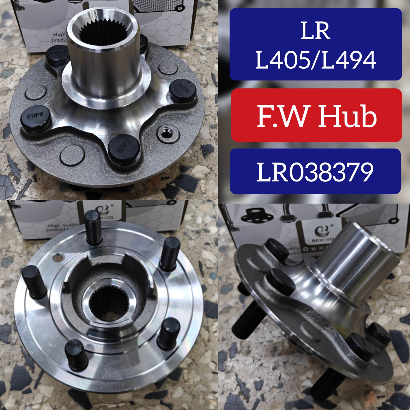 Front Wheel Hub LR038379 LR081538  Compatible With LAND ROVER RANGE ROVER IV (L405) & RANGE ROVER SPORT II (L494) L405 l494