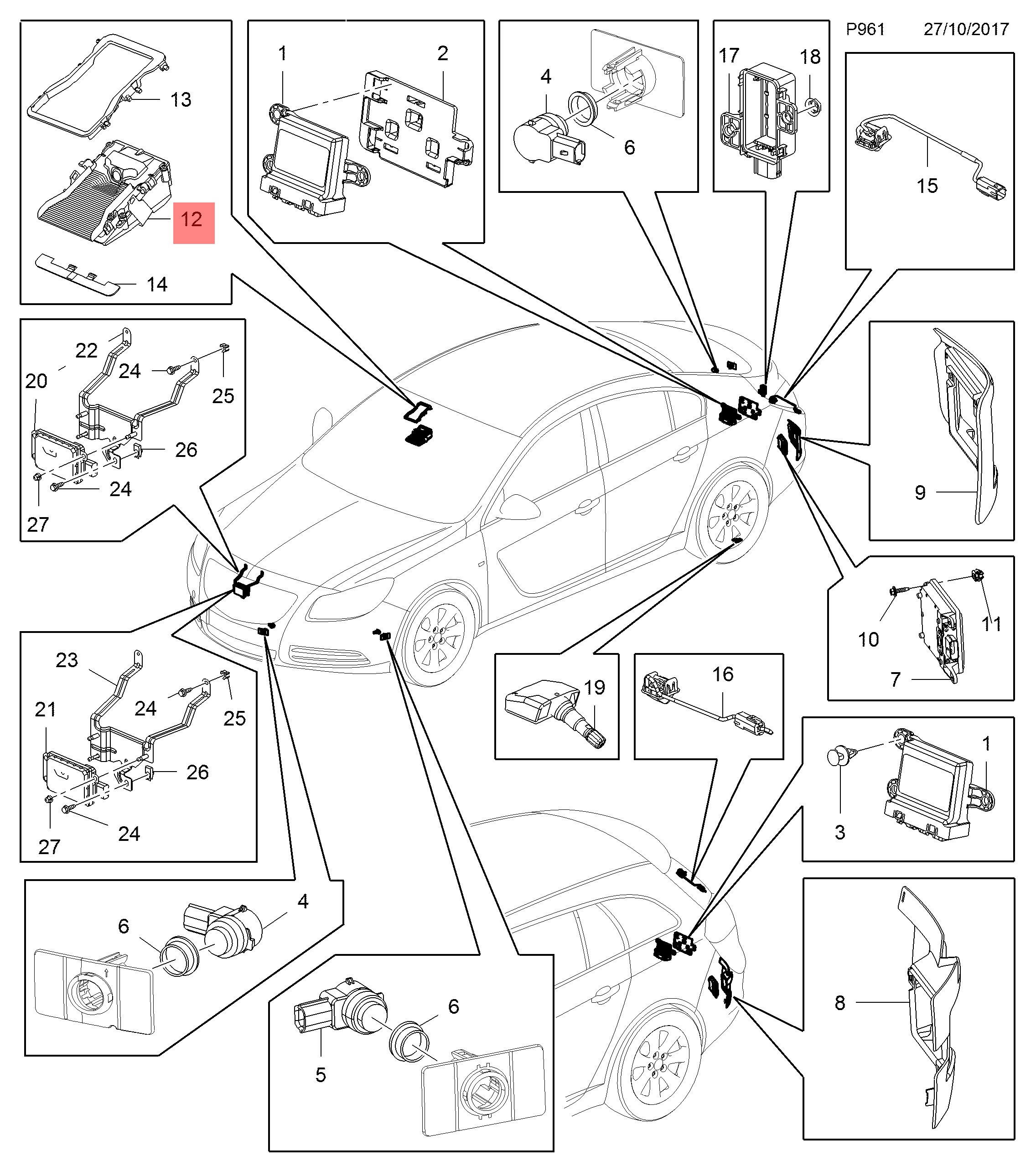 Rear Wheel Speed ABS Sensor 13324530 13346945 13470643 12783655 Compatible With CHEVROLET CRUZE