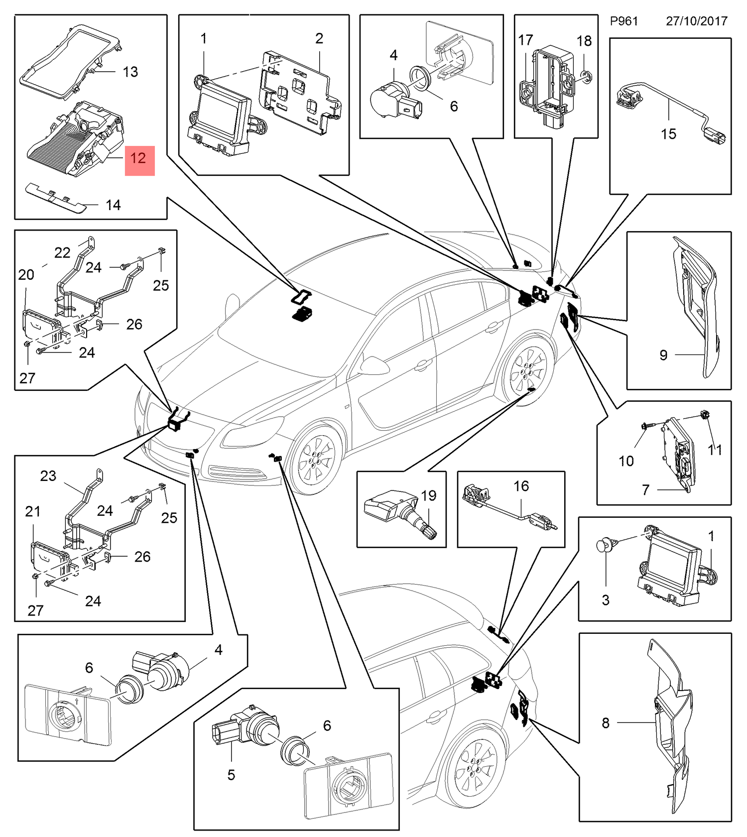 Rear Wheel Speed ABS Sensor 13324530 13346945 13470643 12783655 Compatible With CHEVROLET CRUZE