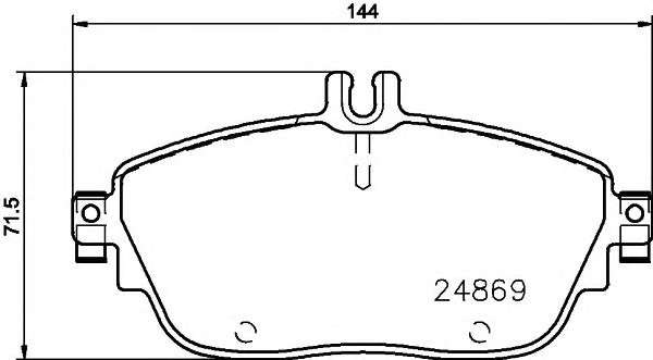 Front Brake Pad A0084200620 2486901 P050093 Compatible With MERCEDES-BENZ A-CLASS W176 &  B-CLASS Sports Tourer W246 & CLA Coupe C117 & GLA-CLASS X156