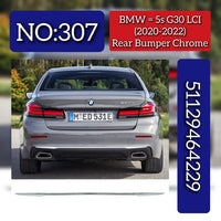 Rear Bumper Chrome 51129464229 51129464222 Compatible With BMW 5s G30 LCI (2020-2022) Tag No.307