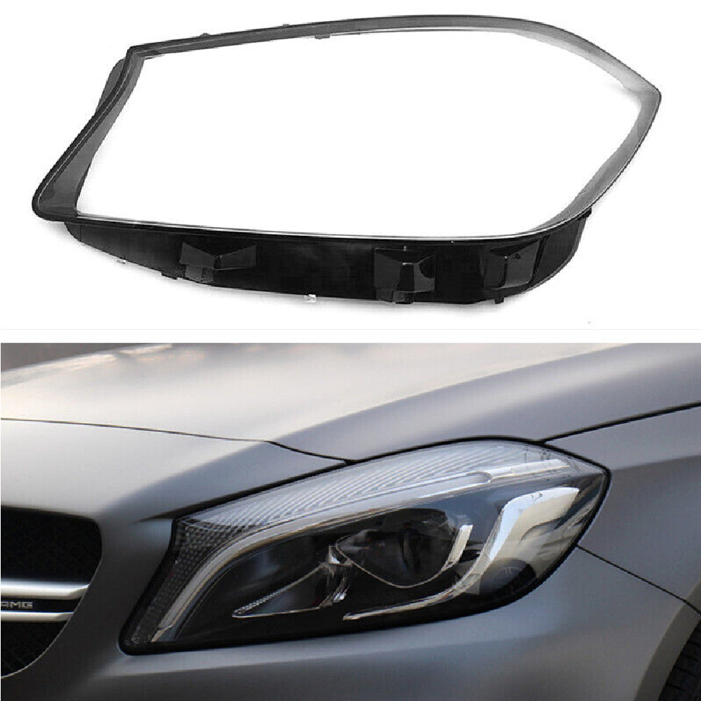 Car Front Headlight Lens Cover Headlight Shell Cover Transparent Lamp Shade Headlamp Shell Cover compatible for Mercedes-Benz A-Class (W176) 2016 - 2018.