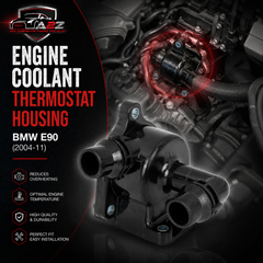 Engine Coolant Thermostat Housing 11517572859 11517506576 Compatible With BMW 3 Series E90 & X1 E84 Tag-E-72