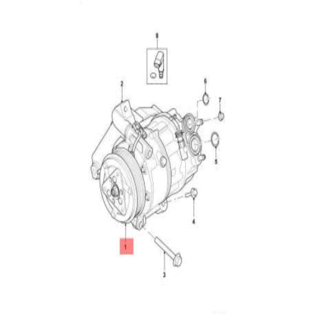 AC Compressor C2D38695 C2D45382 C2D56291 T2P1159 Compatible With JAGUAR XF (X260) Tag no.301