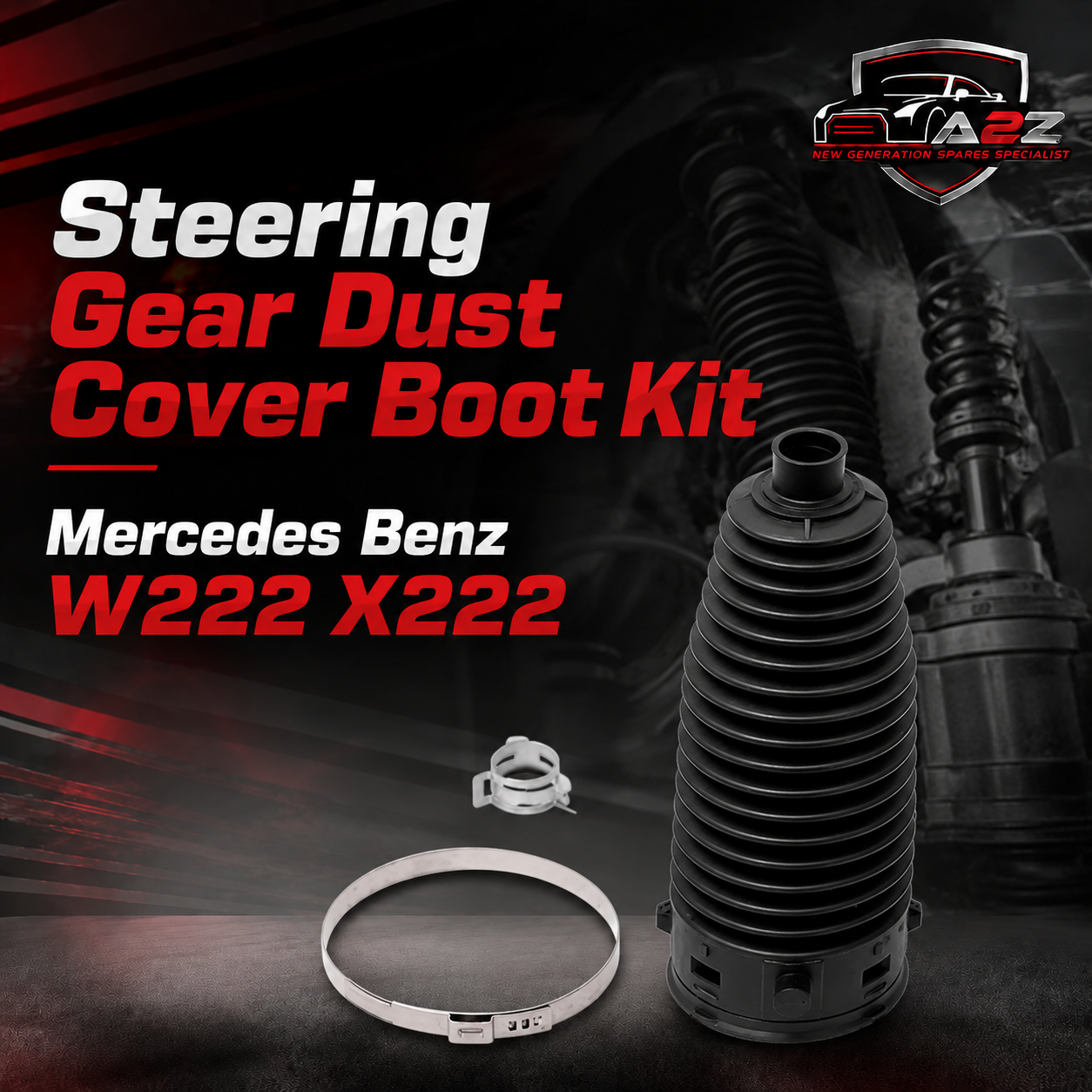 Steering Gear Dust Cover Boot Kit 2224630196 2224630096 Compatible With Mercedes Benz W222 X222