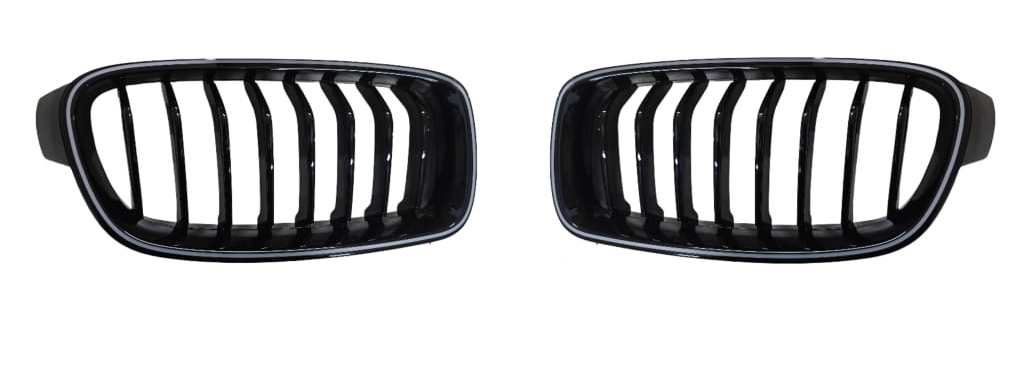 Single Line Show Grill With LED Light Compatible With BMW =F30 (2012-2018) No.7