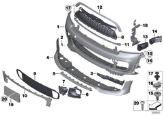 Front Grille Upper Chrome 51130417135 Compatible With Mini Cooper S (R55/R56) (2011-2014) Tag No.88