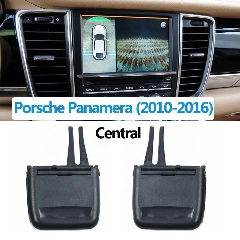 Center Air Conditioner Back Ac Vent Grille Outlet Tab Clip Slider Repair Kit 970552140 Compatible With PORSCHE PANAMERA 2010-2016  (Set Of 2)