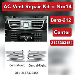 Center AC Conditioner Air Vent Grill Outlet Tab Clip Repair Kit 2128303154 Compatible With MERCEDES BENZ E-CLASS W212 Tag-ACR-14