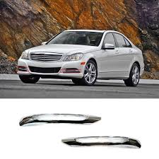 Fog Lamp Chrome Compatible With MERCEDES-BENZ C-CLASS W204 2012-2014  Fog Lamp Chrome Left 2048852974 & Right 2048853074 Tag-FC-251