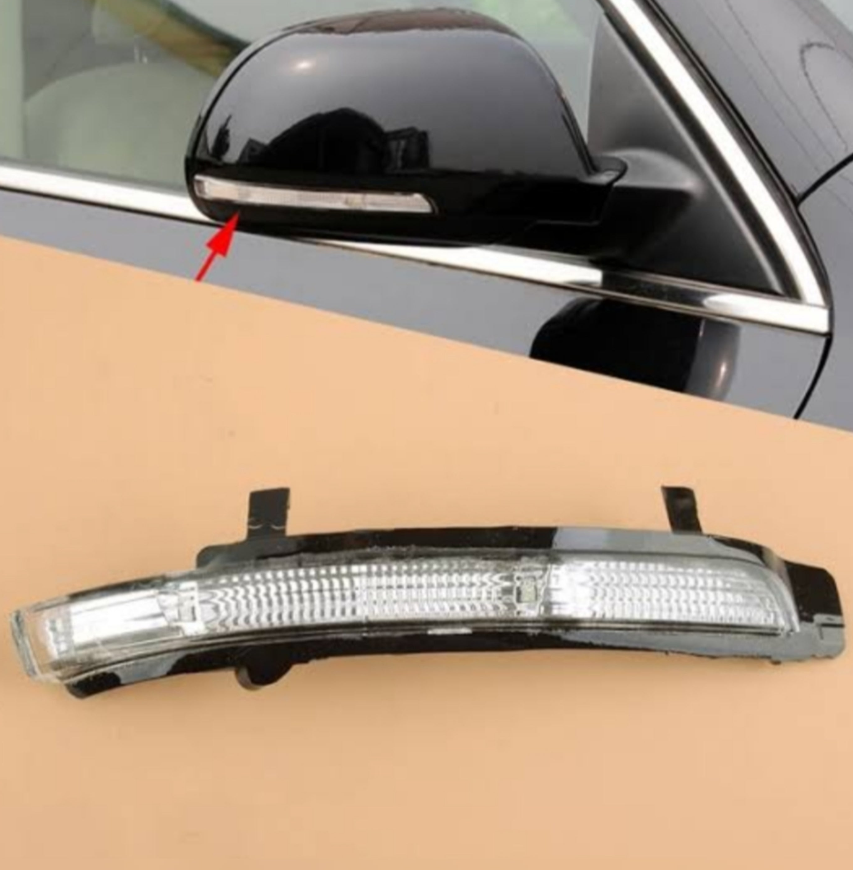 Dynamic Turn Signal LED Mirror Light Left 3T0494101 & Right 3T0494102 Compatible with Skoda Octavia Tag-MLA-156