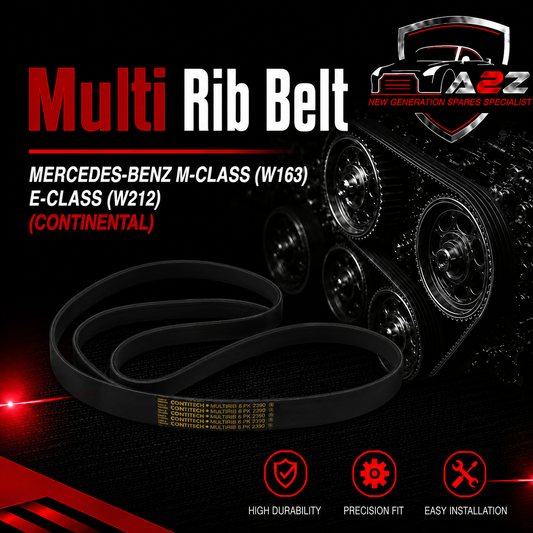 Multi Rib Belt 6PK2390 0129973692 0002020919 0119973492 0149977192  Compatible With MERCEDES-BENZ M-CLASS (W163) E-CLASS (W212) (CONTINENTAL)