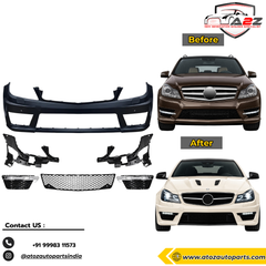 Front Bumper Kit Compatible With Mercedes Benz C Class W204 (2011-2014) Upgrade To AMG C63 (Shipping Cost Not Included In Price)