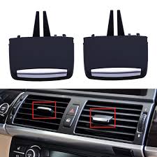 Front Air Conditioner Back Ac Vent Grille Outlet Tab Clip Slider Repair Kit 64226958654 Compatible With BMW X5 (E70) & X6 (E71, E72) (Set Of 2)