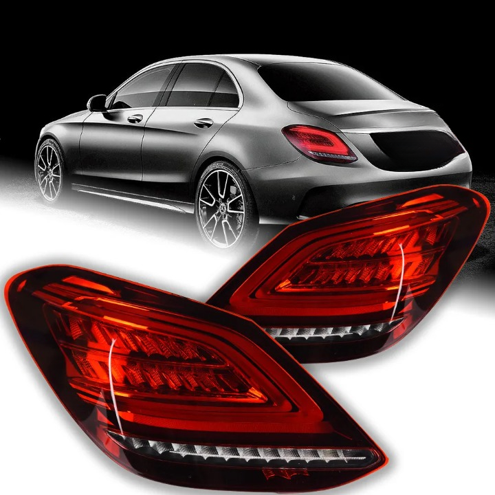 Upgrade Complete Tail Light Assy Set (Upgrade Normal To LED Upgrade) Plug And Play No Need To Change Bumper Compatible With Mercedes Benz W205 (2015-18) Tag No.7