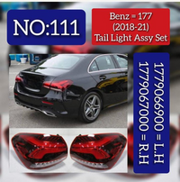 Tail Light Rear Lamp Compatible With MERCEDES BENZ A-CLASS W177  (2018-2021) Tail Light Rear Lamp Left A1779066900 & Right A1779067000