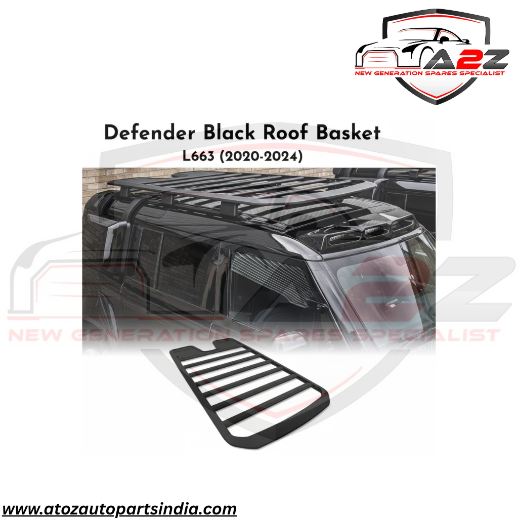 Black Roof Basket Compatible With Land Rover Defender L633 (2020-2024)