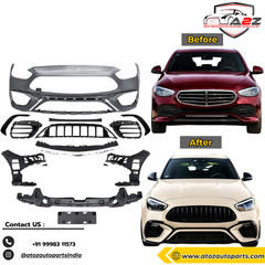 Front Bumper Kit Compatible With Mercedes Benz C Class W206 (2022-2025) Upgrade To AMG C63 (Shipping Cost Not Included In Price)