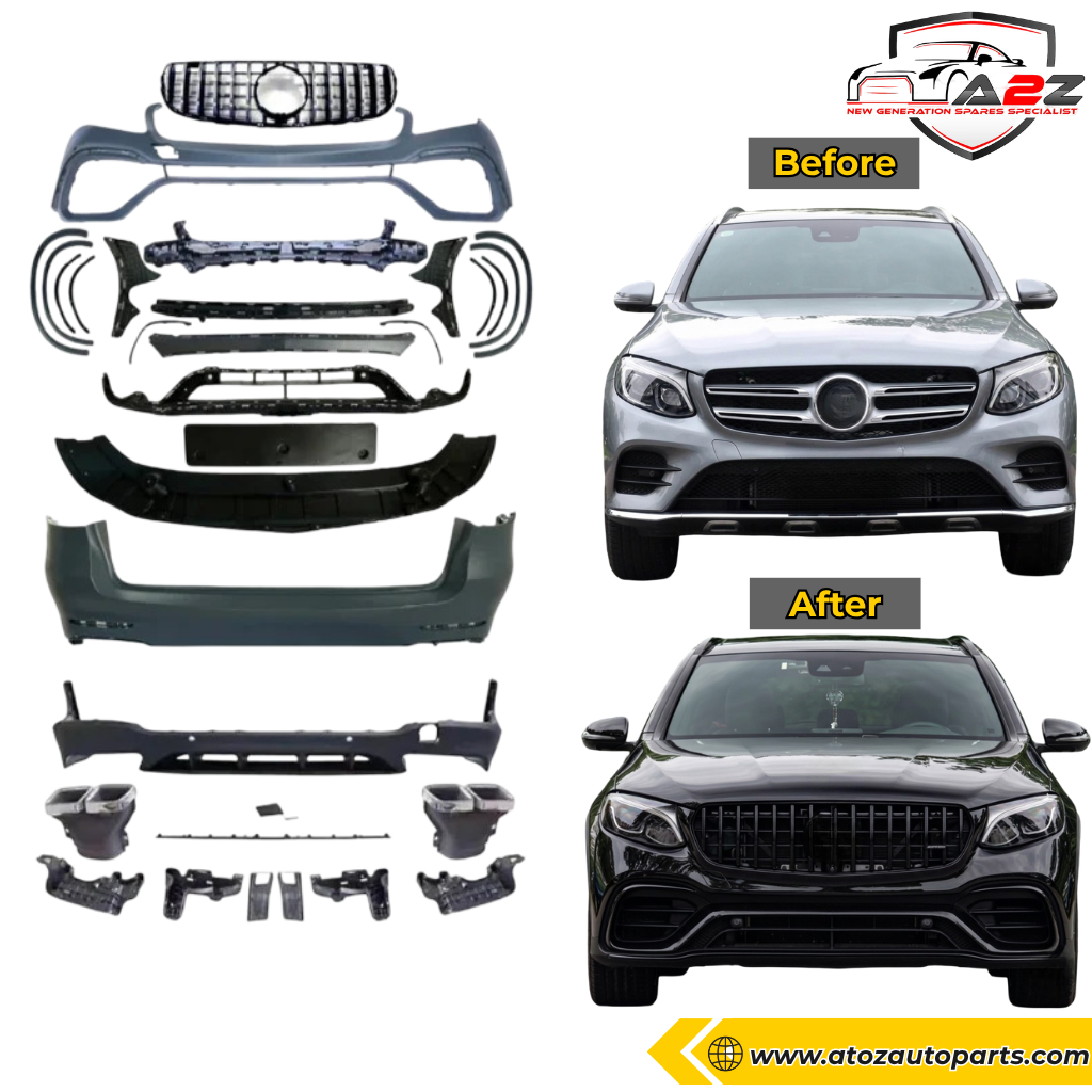 Complete Convertion Body Kit  Compatible With Mercedes Benz Glc W253 X253 (2016-2020)  Upgrade To Mercedes Benz Glc Glc63 Amg  (Shipping Cost Not Included In Price)