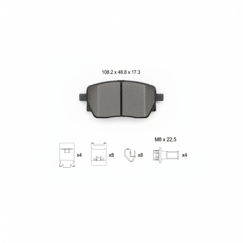 Rear Brake Pad 2298601 0004204502  P50151N  Compatible With MERCEDES-BENZ A-CLASS Saloon (V177) GLA (H247)