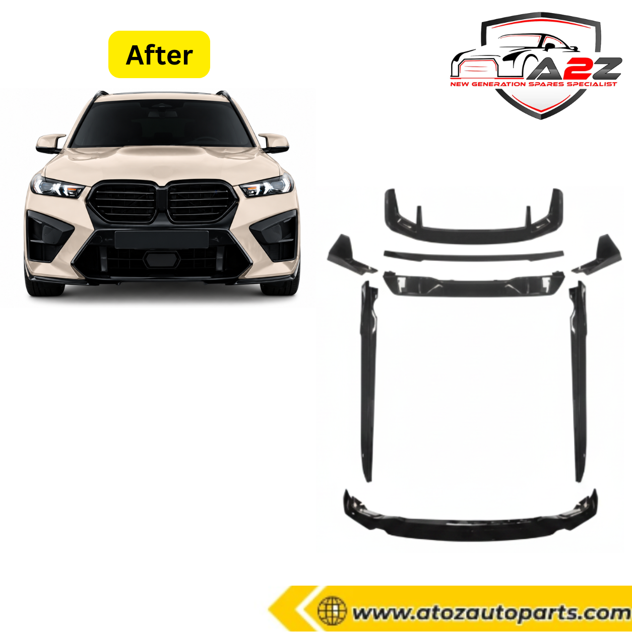 Front Bumper Body Kit Compatible With BMW X5 G05 (2018-2022) To M Sport Mp M Performance Mt M Tech Upgrade | (Shipping Cost Not Included In Price)