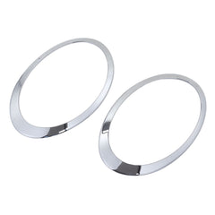 Headlight Chrome Bezel Ring Trim Left 51137351371 & Right 51137351372 Compatible With MINI F54 (Glossy Silver 2014-2019)