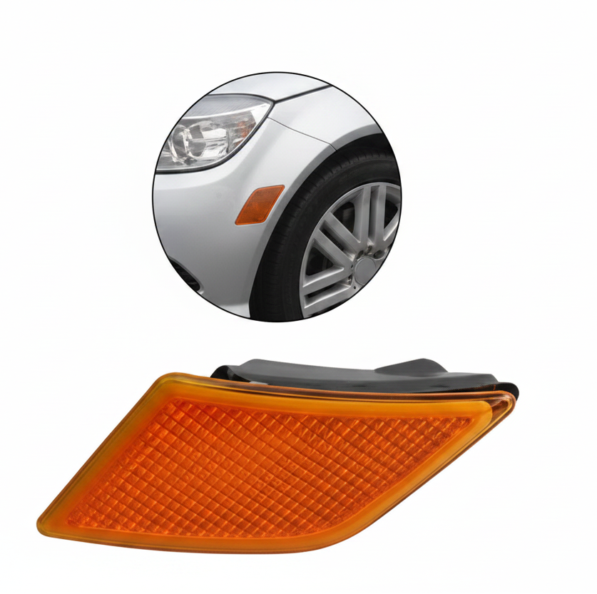 Front Bumper Side Marker Light Lamp  Left 2048200121 & Right 2048200221 Compatible with Mercedes Benz C-CLASS W204 2008-2010 Tag-FBL-11