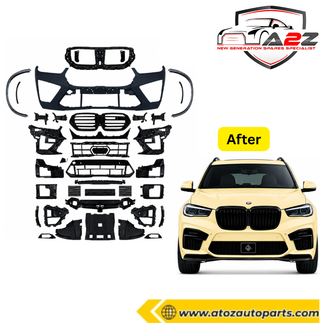 Front Bumper Body Kit Compatible with BMW X5 G05 (2019-2022 ) To X5 M Sport Mp M Performance Upgrade |  (Shipping Cost Not Included In Price)