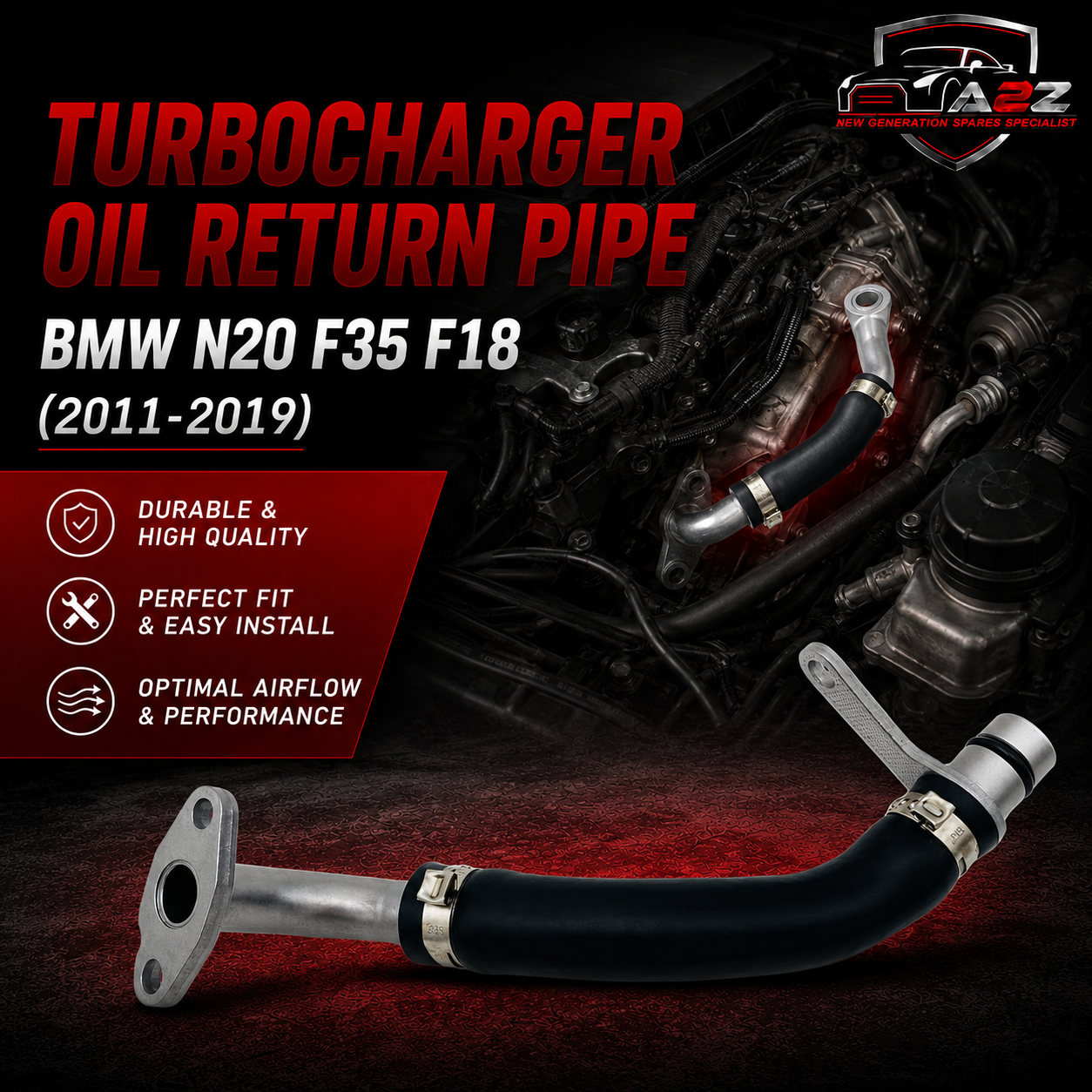Turbocharger Oil Return Pipe 11428626653 Compatible With BMW N20 F35 F18
