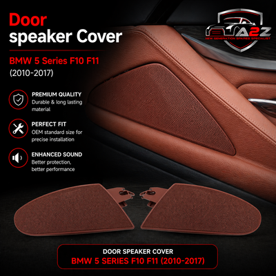Rear Right Door Speaker Cover Red Brown 51427261966 Compatible With BMW 5 Series F10 F11