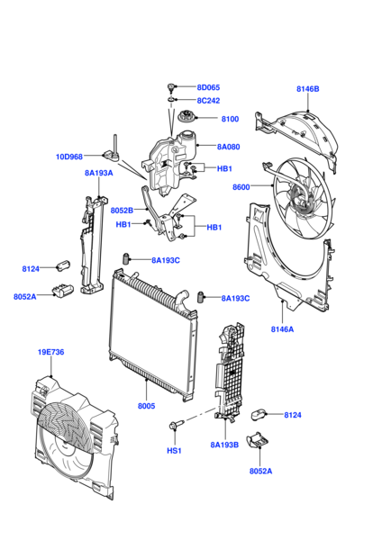 Coolant Bottle LR023080 PCF500050 PCF500100 For LAND ROVER RANGE ROVER III L322 Tag-B-37