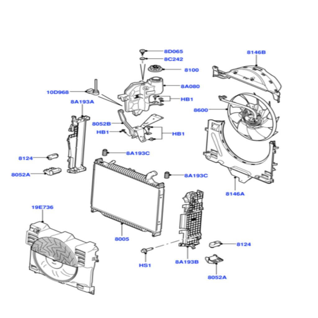 Coolant Bottle LR023080 PCF500050 PCF500100 For LAND ROVER RANGE ROVER III L322 Tag-B-37