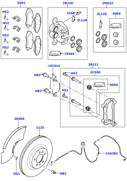 Front Brake Pad Wear Sensor LR045959 Compatible With LAND ROVER DISCOVERY V L462 & RANGE ROVER SPORT II L494