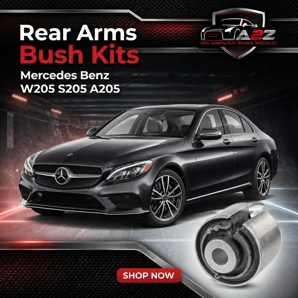 Front Lower Arms, Rear Lower Arm 2053330414 2053305801 Compatible With Mercedes Benz C-Class (W205/S205/A205)