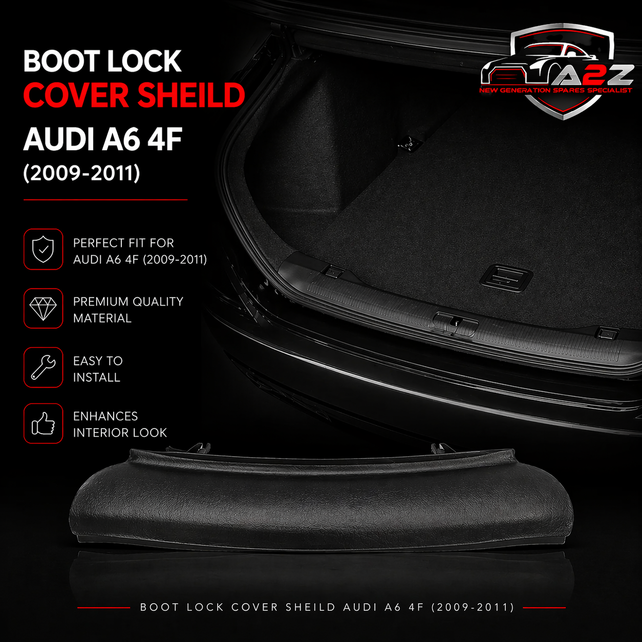 Boot Lock Cover Sheild  4F5853471A Compatible With AUDI A6 4F (2009-2011) Tag No.8