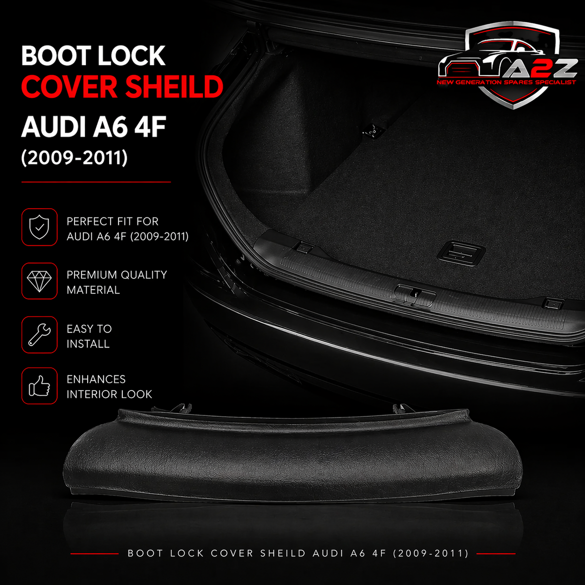 Boot Lock Cover Sheild  4F5853471A Compatible With AUDI A6 4F (2009-2011) Tag No.8