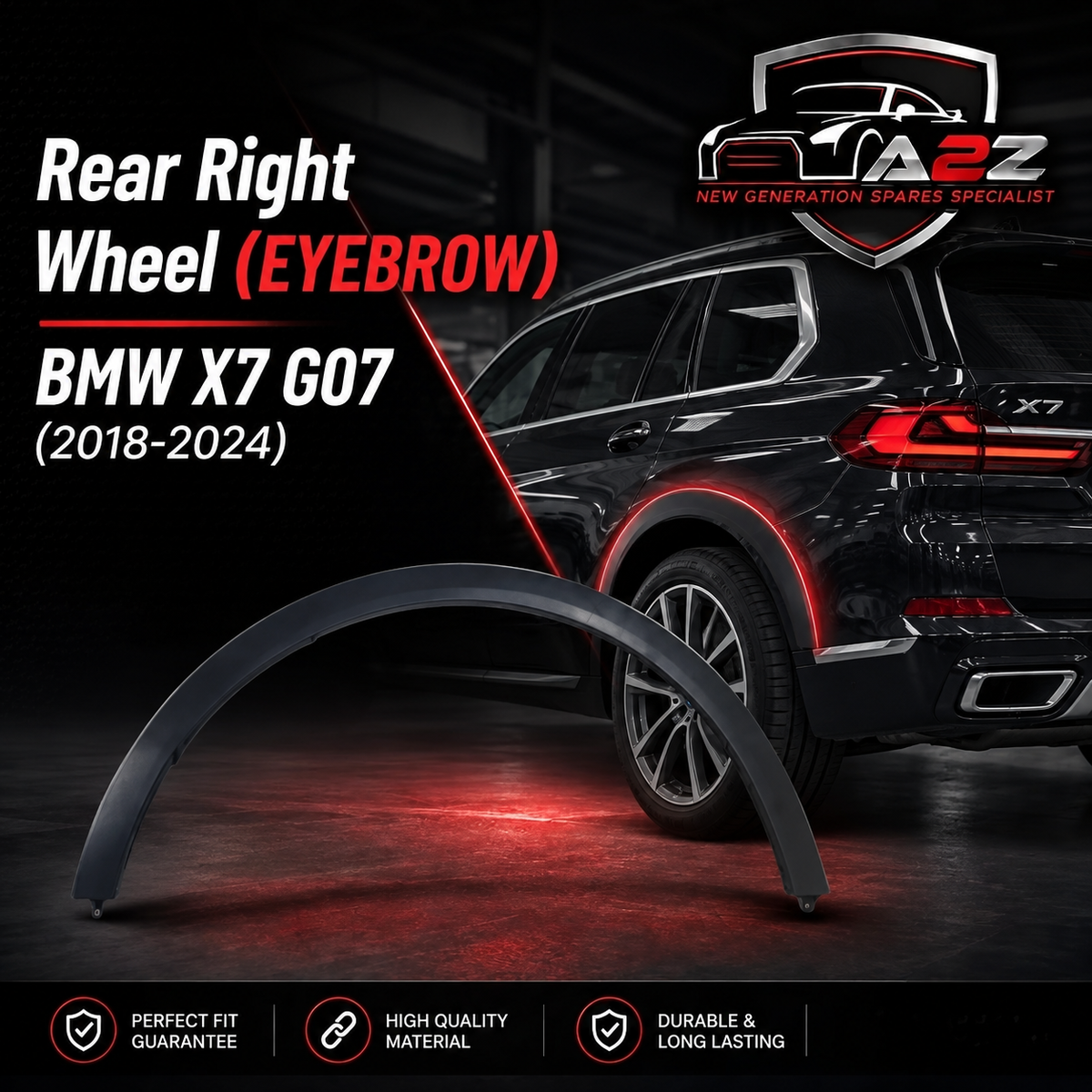 Rear Right Wheel Eyebrow 51779478312 Compatible With BMW X7 G07 (2018-2024) Tag No.258