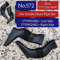 Engine Air Intake Hose Pipe Left 1770902382 & Right 1770902482 Compatible With MERCEDES BENZ W177 W205 Tag No.572