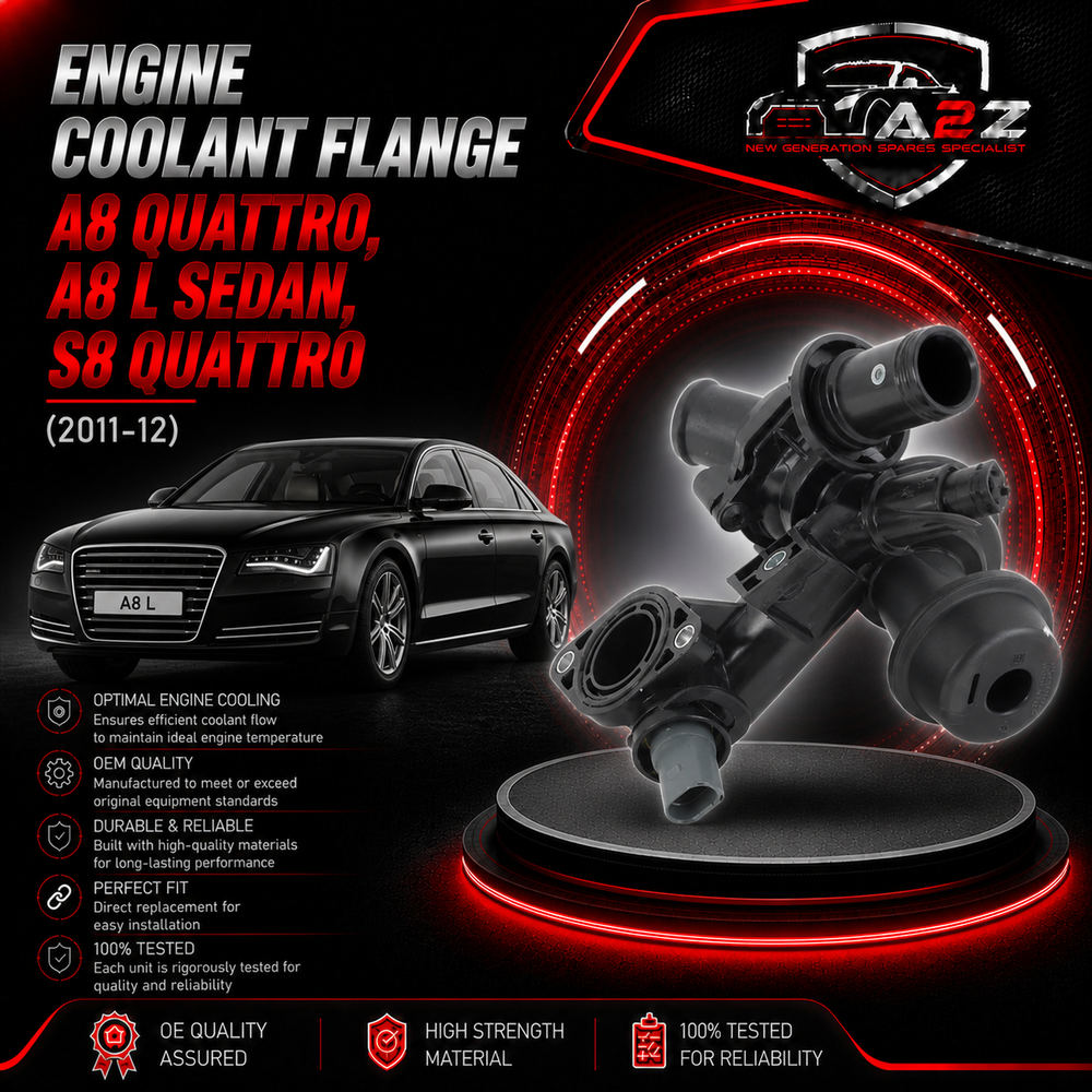Engine Coolant Flange/Valve 079121127C Compatible With Audi A8 Quattro, A8 L Sedan, S8 Quattro
