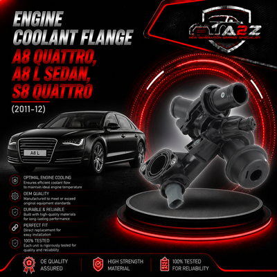 Engine Coolant Flange/Valve 079121127C Compatible With Audi A8 Quattro, A8 L Sedan, S8 Quattro