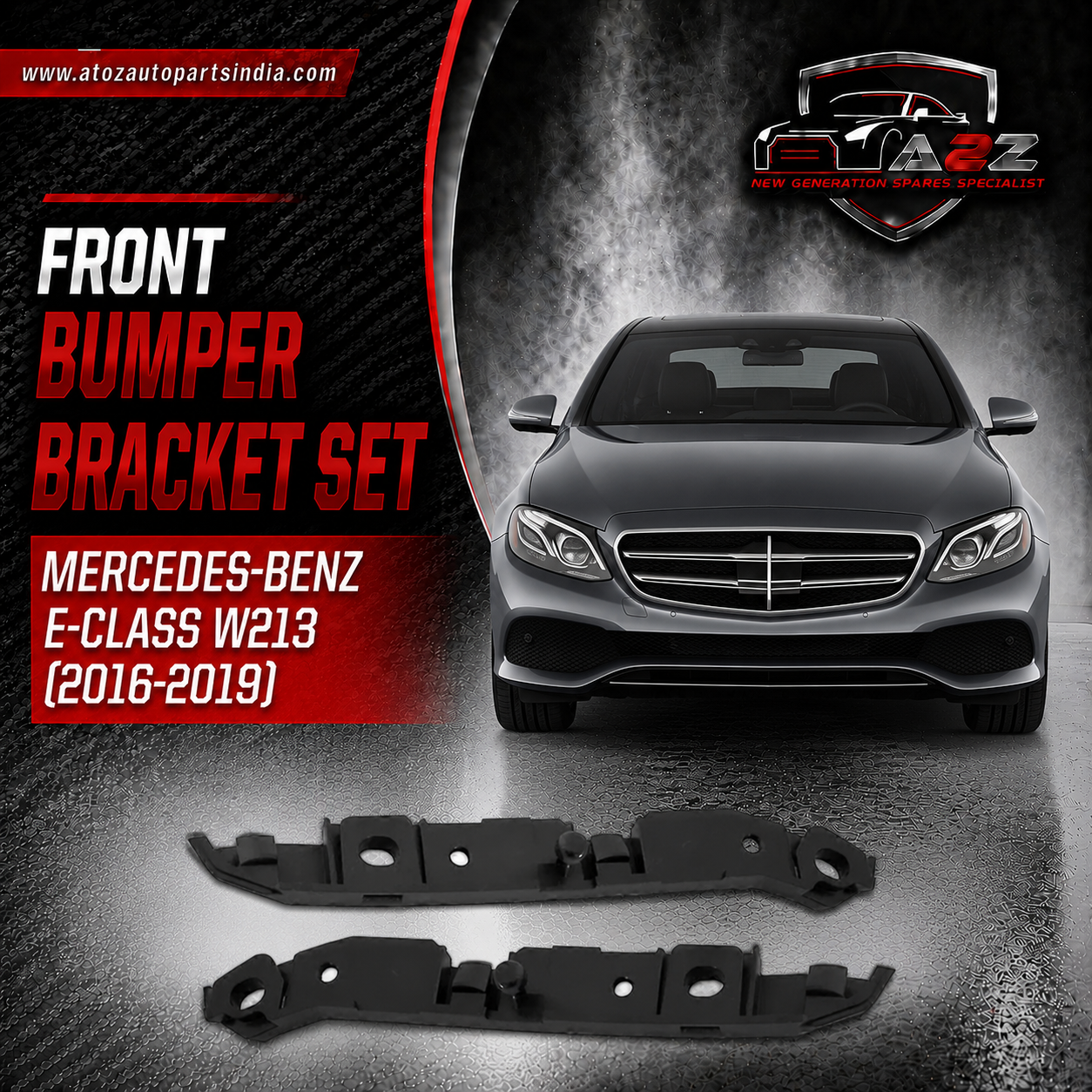 Front Bumper Bracket Left 2138850621 & Right 2138850521 Compatible With Mercedes-Benz E-Class W213 (2016-2019) Tag No.861