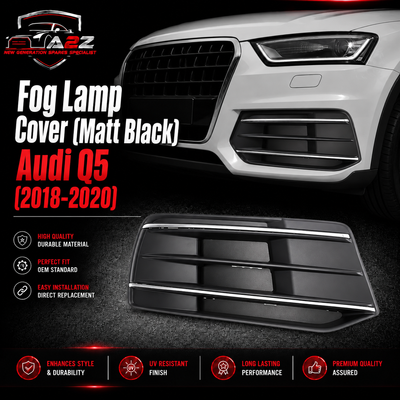 Fog Lamp Cover (Matt Black) Left 80D807679E & Right 80D807680E Compatible With Audi Q5 (2018-2020)