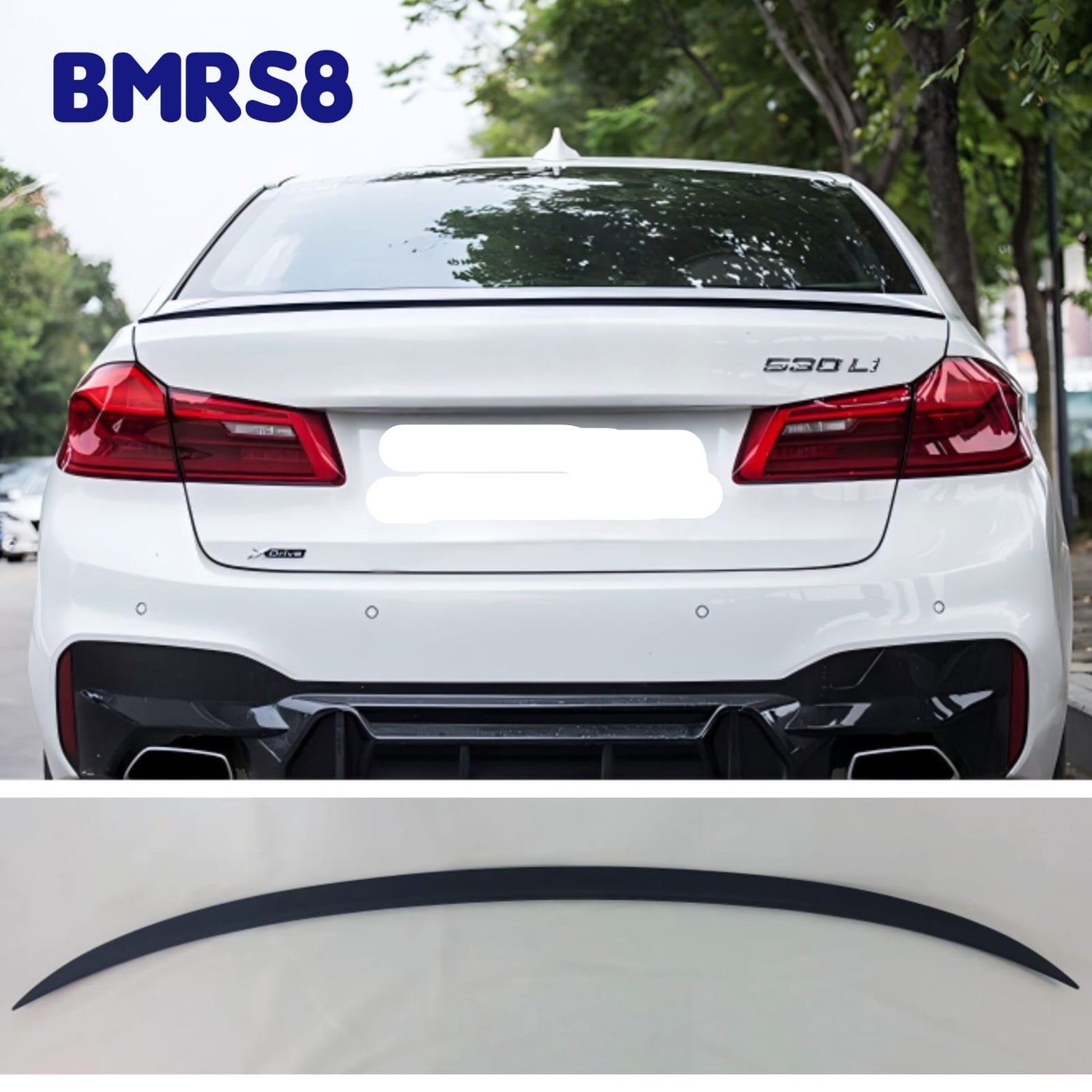 Rear Bumper Spoiler M5 Style BMRS8 Compatible With BMW G30 (2017-20)
