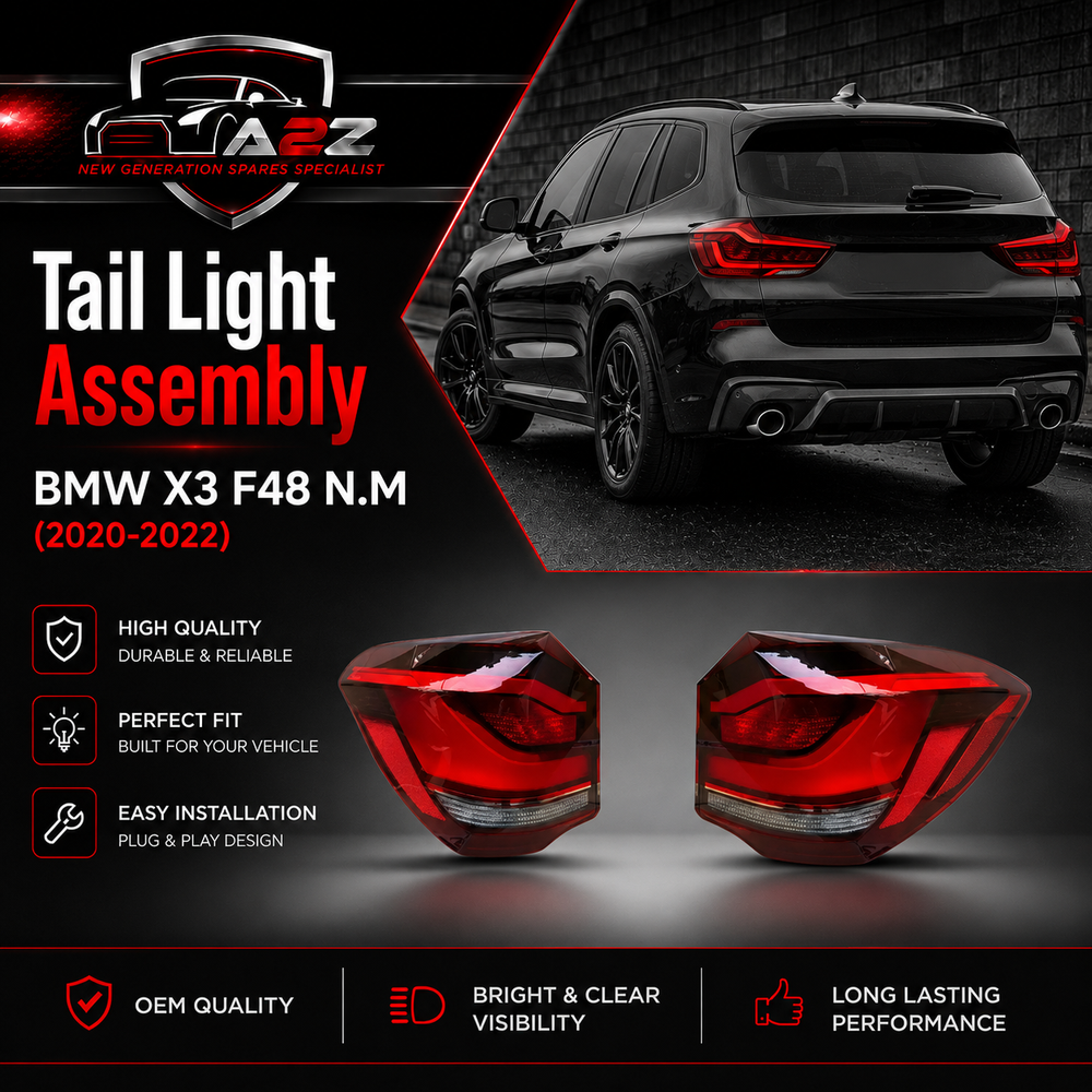 Tail Light Rear Lamp Compatible With BMW X3 F48 N.M (2020-2022) Tail Light Rear Lamp Left 63217955421 & Right 63217955422 Tag-TLB-53