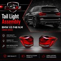 Tail Light Rear Lamp Compatible With BMW X3 F48 N.M (2020-2022) Tail Light Rear Lamp Left 63217955421 & Right 63217955422 Tag-TLB-53