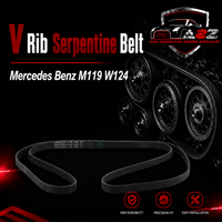 V-ribbed Serpentine Belt 0109979992 Compatible With Mercedes Benz M119 W124