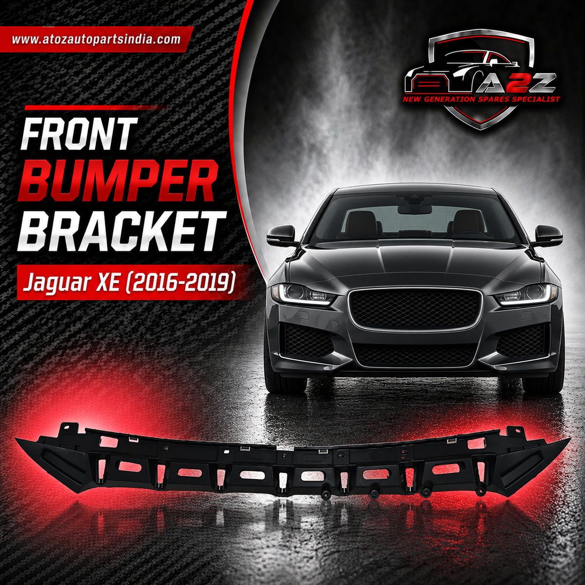 Front Bumper Bracket T4N13272 Compatible With Jaguar XE (2016-2019) Tag No.3551